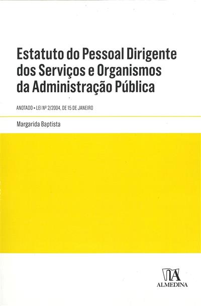 Capa do livro Estatuto do Pessoal Dirigente da Administração Pública